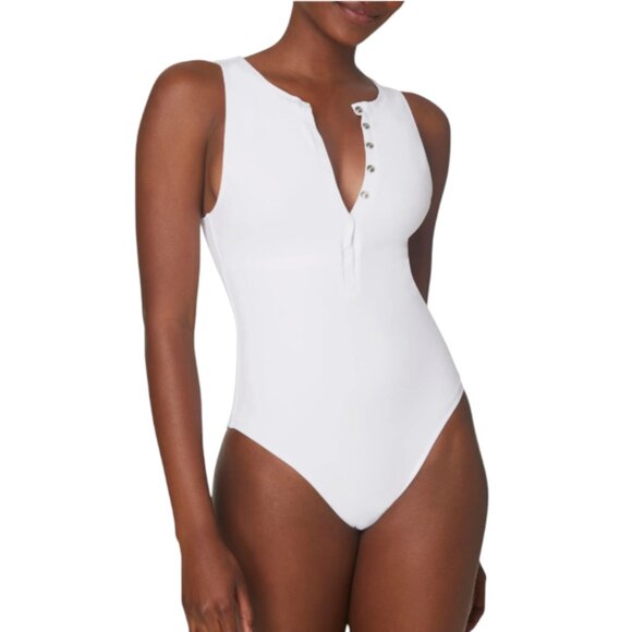 Andie The Mailbu One-Piece Swimsuit Size Medium White NWT - Picture 1 of 12
